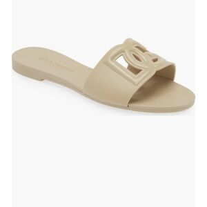 Dolce & Gabbana Cream Slide Sandals